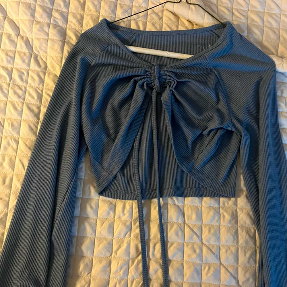 Blue crop top